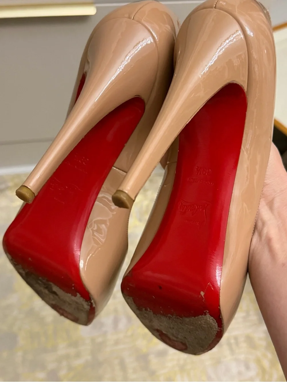 Christian Louboutin sleek nude